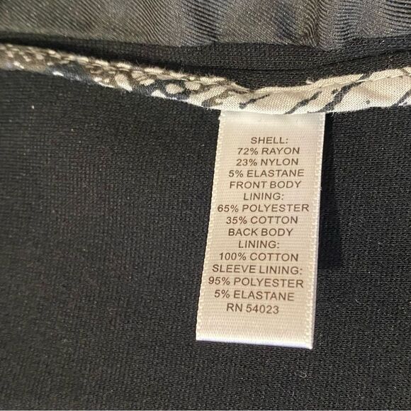 Banana Repuiblic Band-Collar Blazer Button Front Black Preppy Women's - Picture 13 of 14